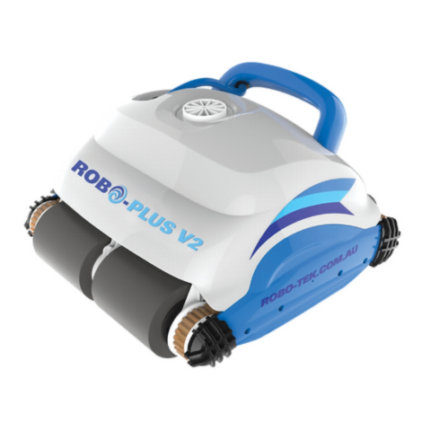 Robo-Tek ROBO-PLUS V2 Robotic Pool Cleaner w/ Remote and Caddy