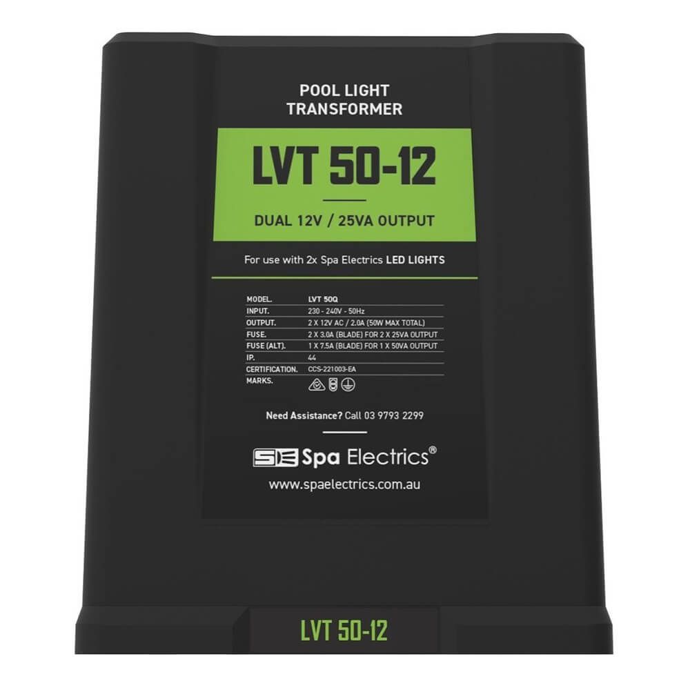 Spa Electrics Transformer 12v 50VA Dual Transformer - New | Platinum Pool Centre - Gold Coast