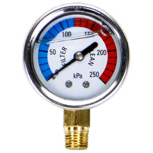 Aussie Gold stainless Steel Oil Filled Pressure Gauge - Lower Side Mount
