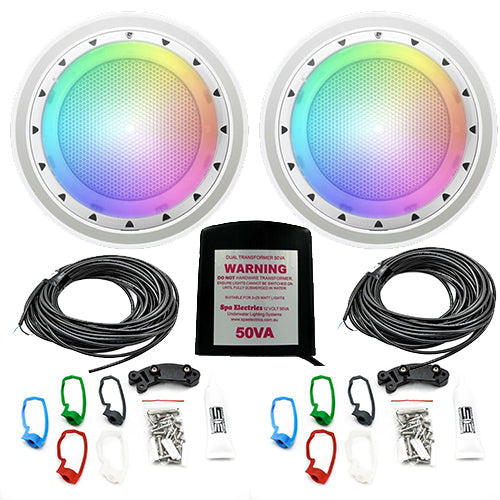 Spa Electrics GK Series Double Multi-Colour LED Pool Light Kit suitable for Concrete Pools