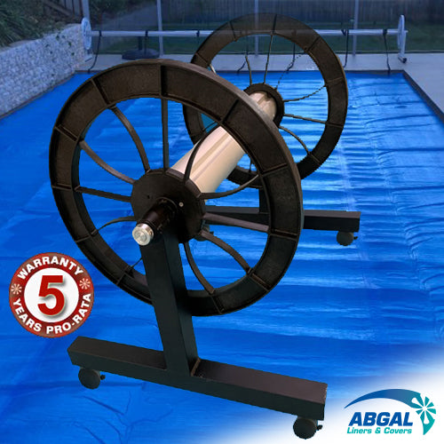 Hydrotools Endurance  Pool Blanket Reel (HRST704 Black) Stationary Base - 100mm Hex Tube suits pools up to 6.7m wide and 14m in length